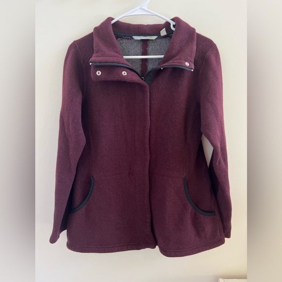 Horny Toad Women’s Zip Up Snap Button Closure Jacket Burgundy Maroon Size Small - Picture 10 of 10